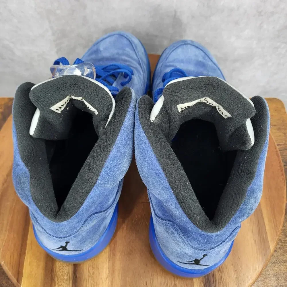 Air Jordan 5 Retro‎ Blue Suede Sneakers Mens 13  Basketball Shoes Authenticated